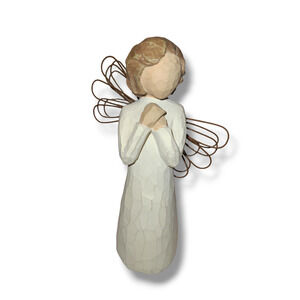 Willow Tree Angel of Wishes Figurine Susan Lordi 2000 Demdaco Resin Metal Wings